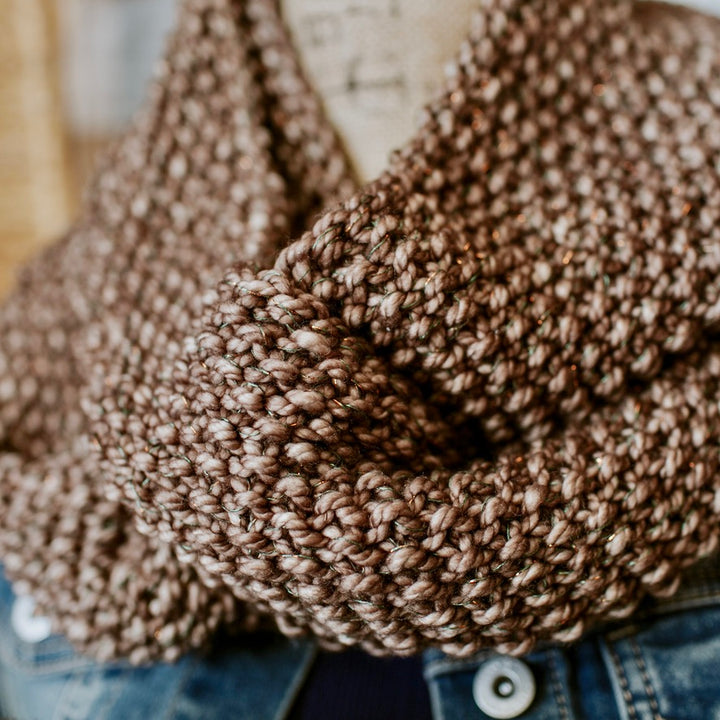 "GAP-tastic Cowl"  Bulky Hand-Dyed Yarn Kit