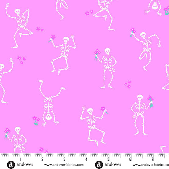 "Jig Pink" Ghostly Garden by KP Creates - YARDAGE