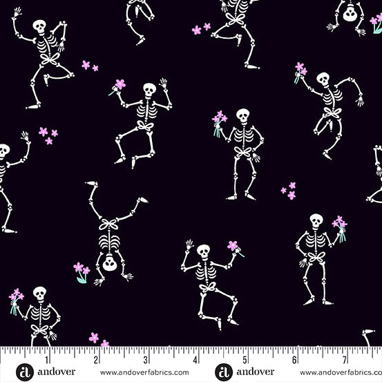 "Jig Black" Ghostly Garden by KP Creates - YARDAGE