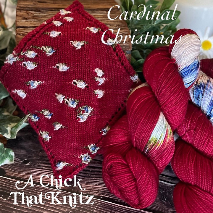 "Winter Cardinal" Hand-dyed Yarn