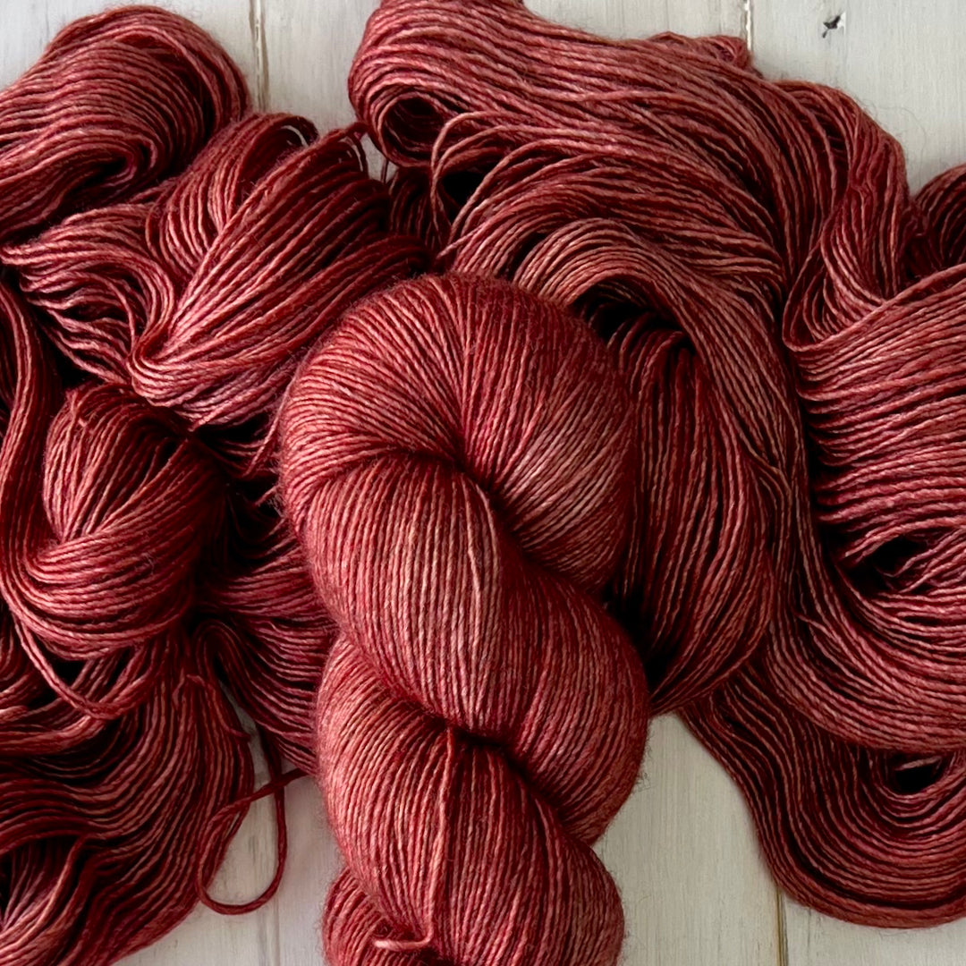 Terra Cotta  Yak/Silk Hand-dyed Yarn