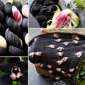 "Black Orchid" Hand-dyed Yarn