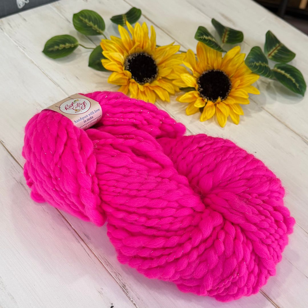 "Bodacious Pink" - Spun Cloud - Knit Collage