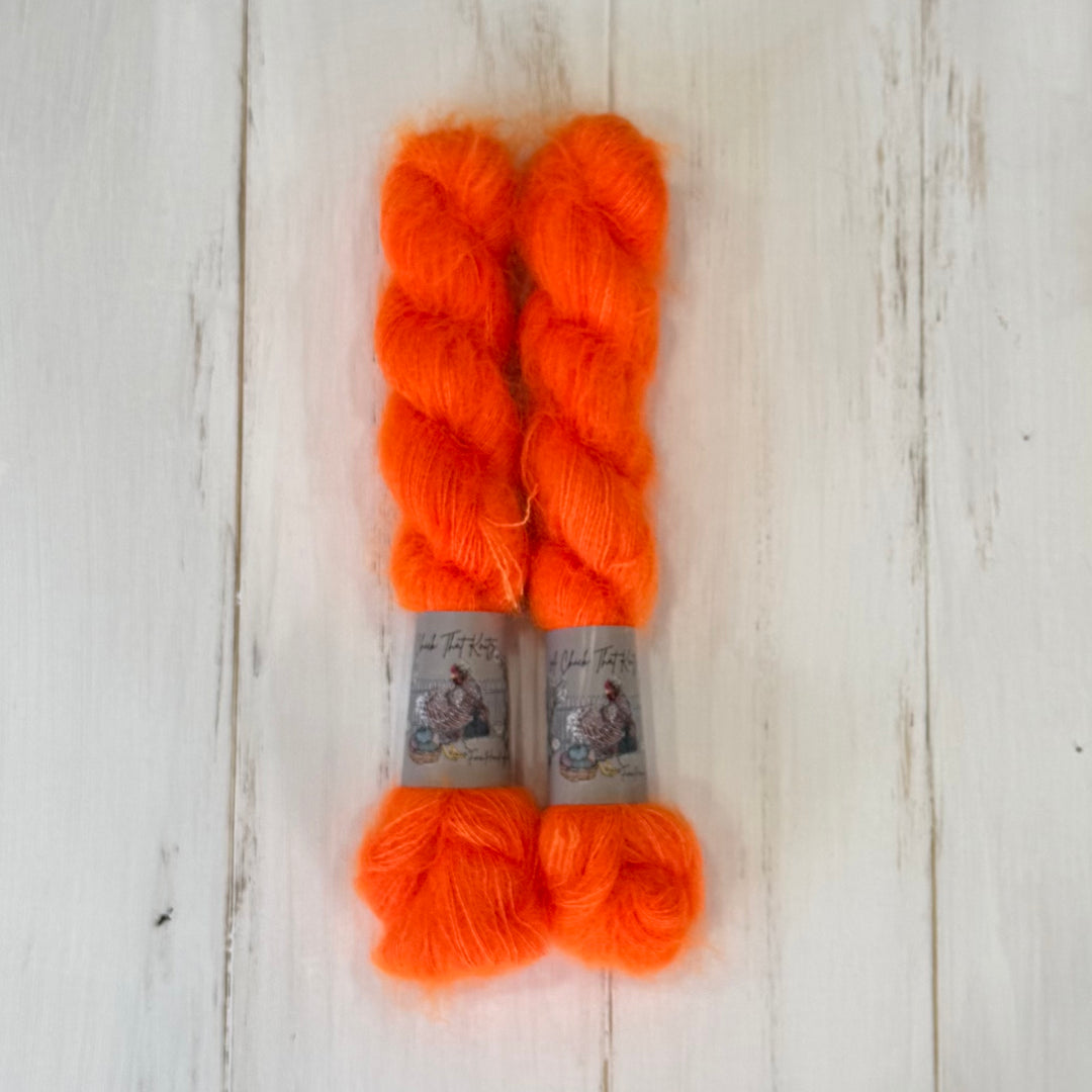 "Blaze" Mini Mohair Hand-dyed Yarn