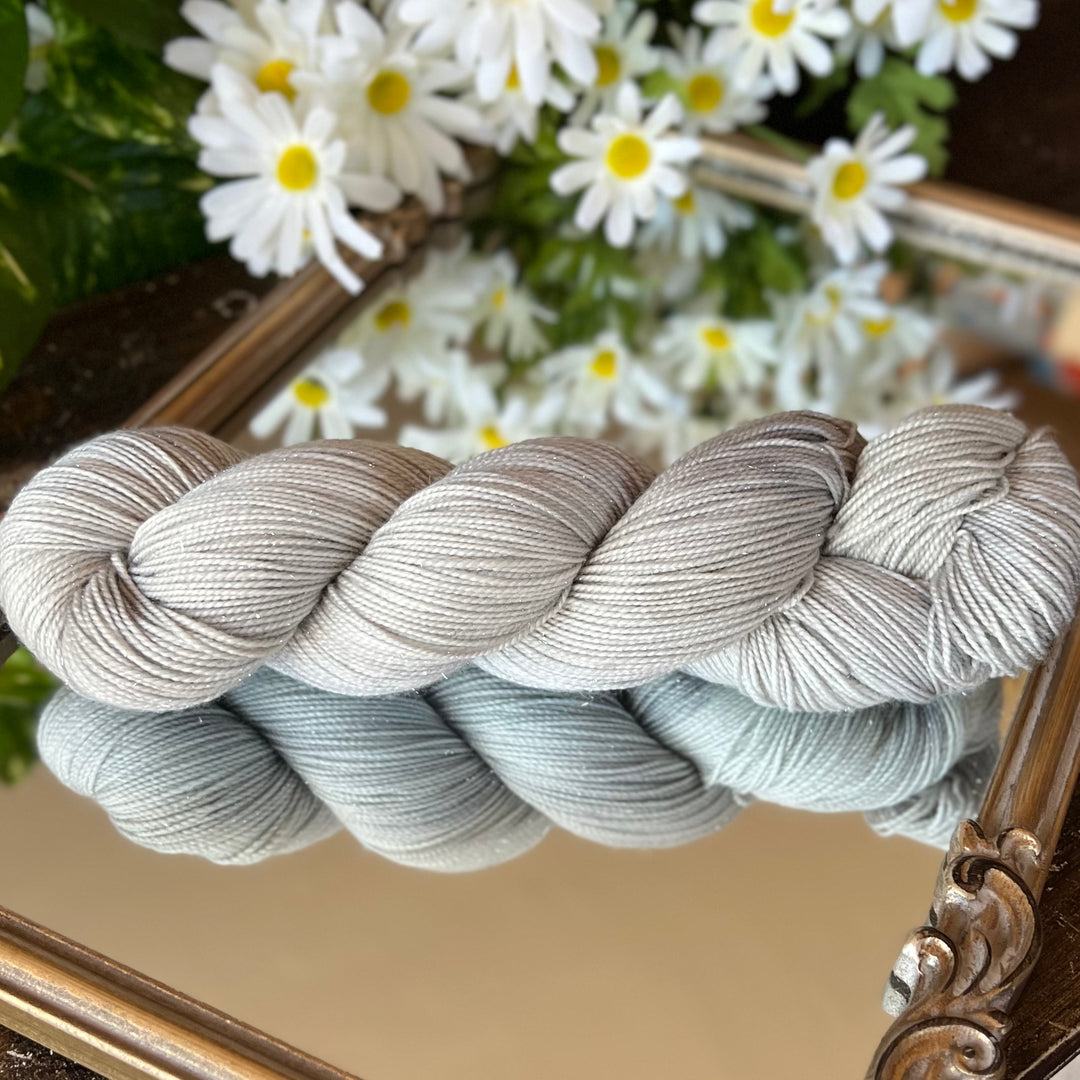 Deluxe Sparkle Fingering Hand-dyed Yarn