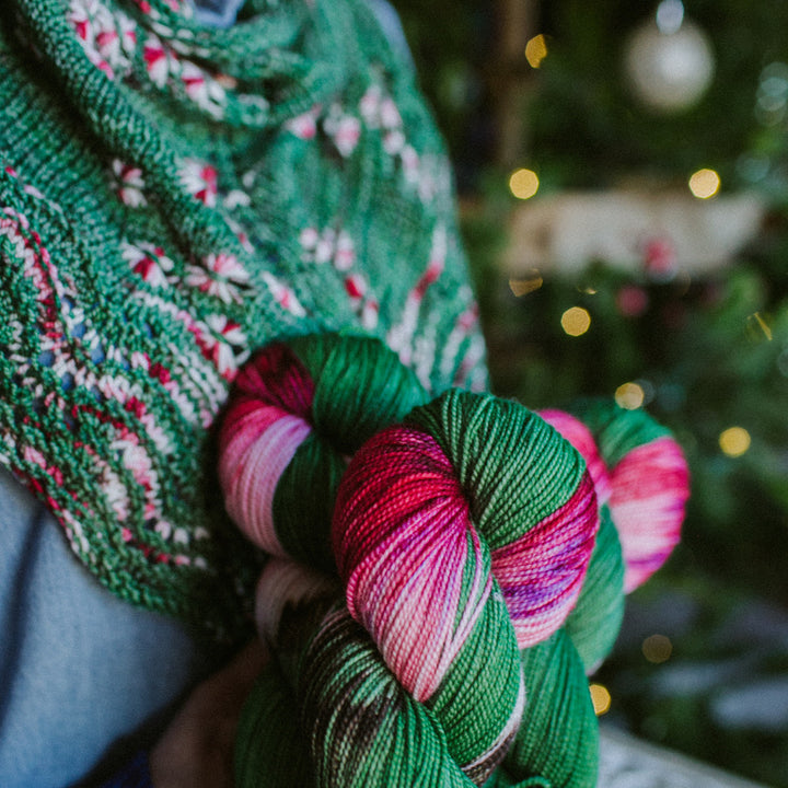 "Country Christmas" Assigned Pooling Hand-dyed Yarn