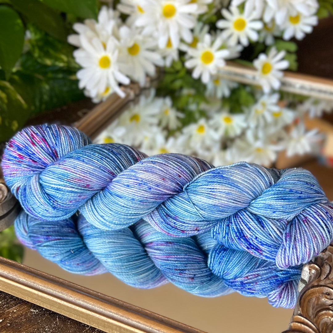 Deluxe Sparkle Fingering Hand-dyed Yarn
