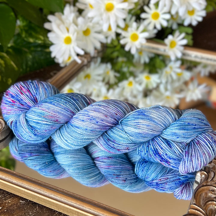 Deluxe Sparkle Fingering Hand-dyed Yarn