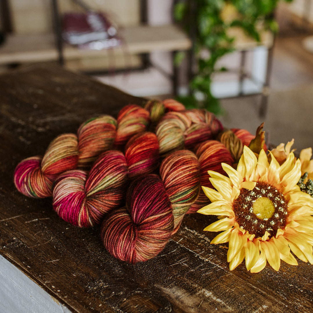 "Falling Leaves" Hand-dyed Yarn