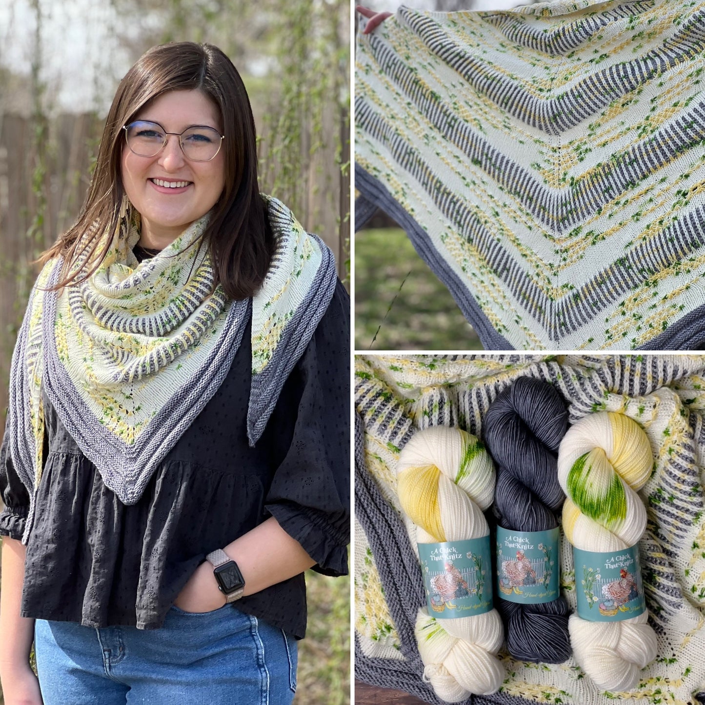 "Trailing Flowers" Shawl Kits