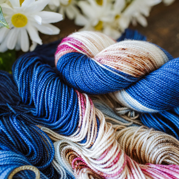 “Cowboy" Assigned Pooling Hand-dyed Yarn