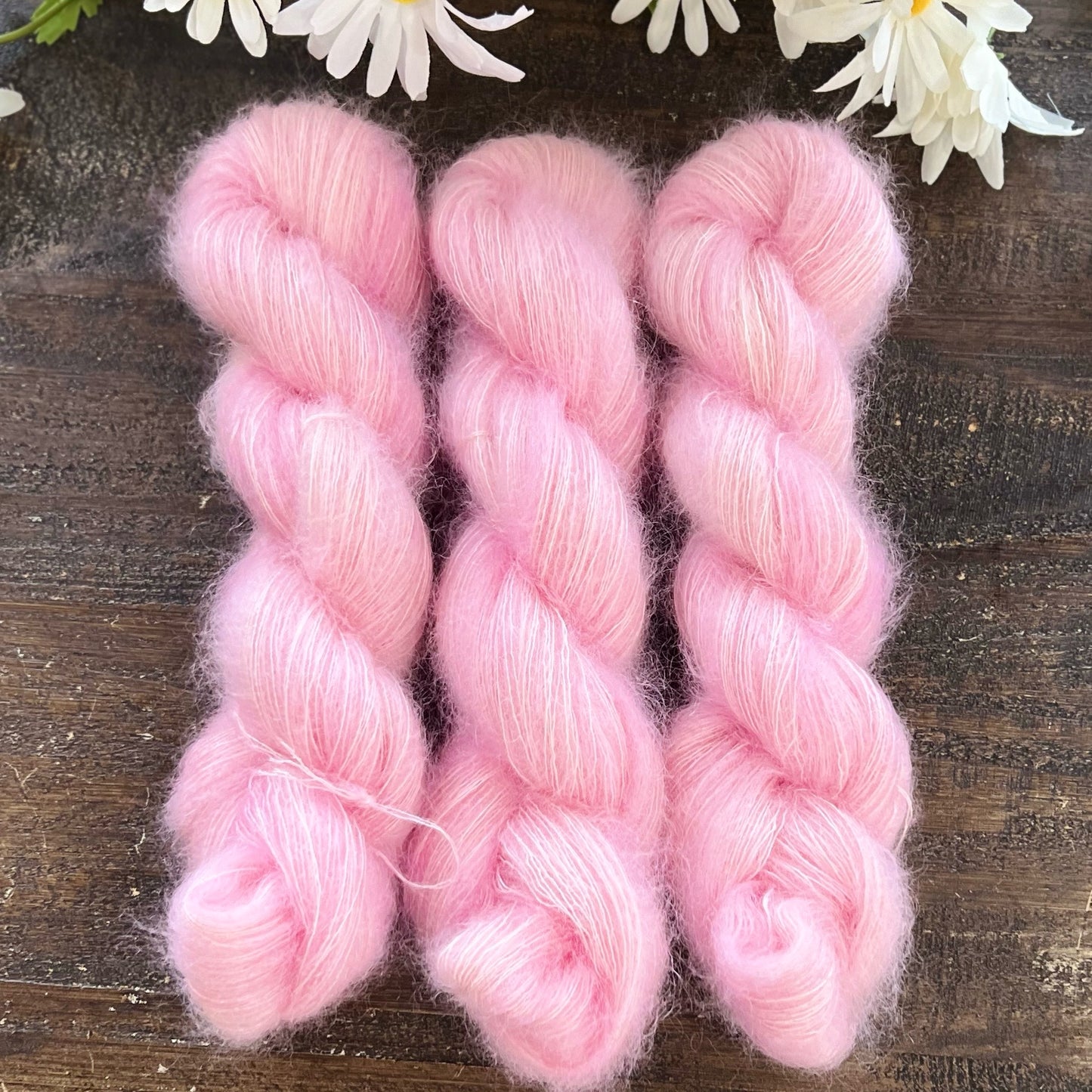 "Carnation" Kidsilk Mohair Hand-dyed Yarn