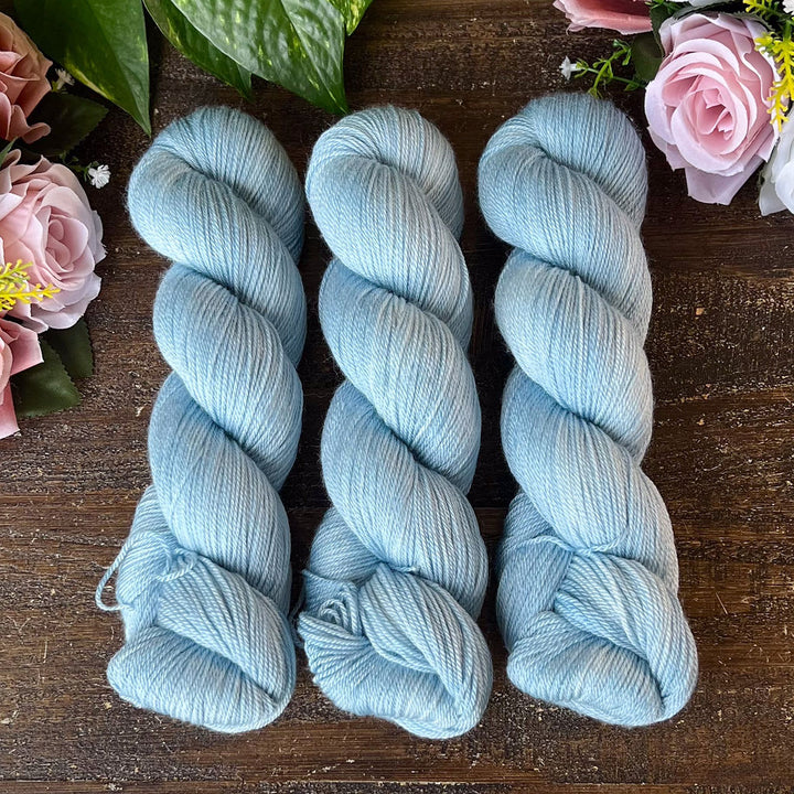 "Blissful Blue" Merino/Bamboo Fingering Hand-dyed Yarn