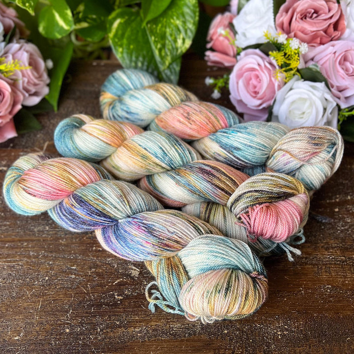 "Elegance" Merino/Bamboo Fingering Hand-dyed Yarn