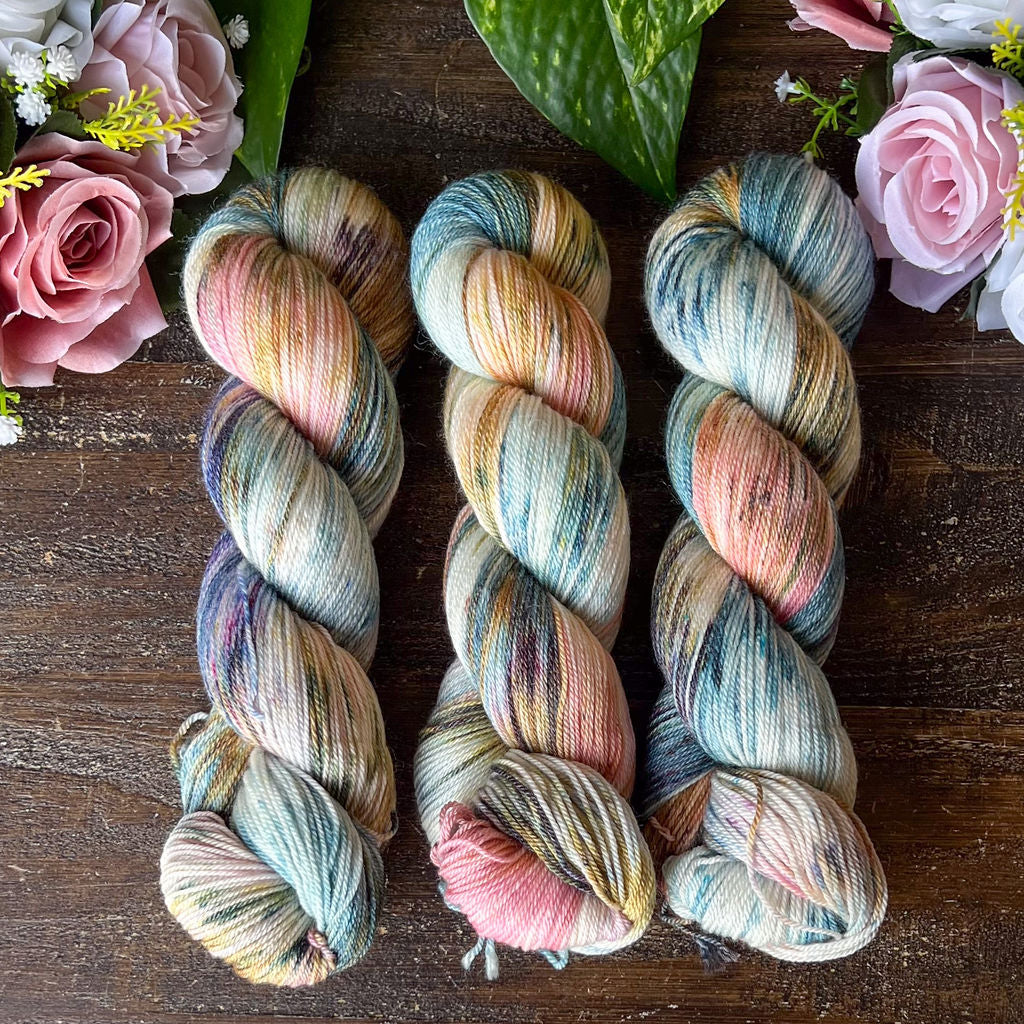 "Elegance" Merino/Bamboo Fingering Hand-dyed Yarn