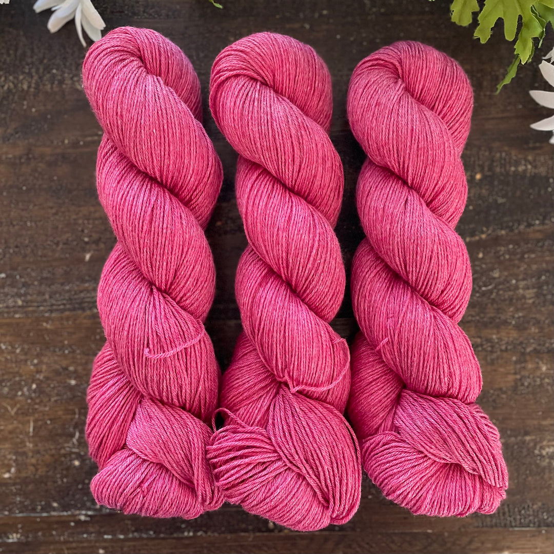 "Poppy" Hand-dyed Merino/Cotton Yarn