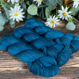 "Prussian Blue" Hand-dyed Yarn