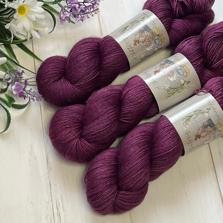 Ligonberry Yak/Silk Hand-dyed Yarn