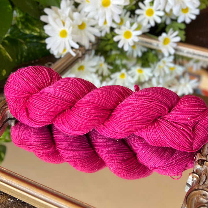 Deluxe Sparkle Fingering Hand-dyed Yarn