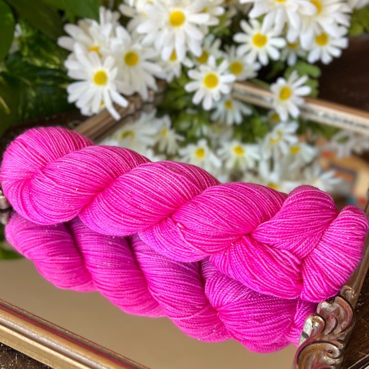 Deluxe Sparkle Fingering Hand-dyed Yarn