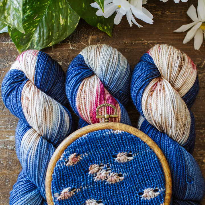 “Cowboy" Assigned Pooling Hand-dyed Yarn