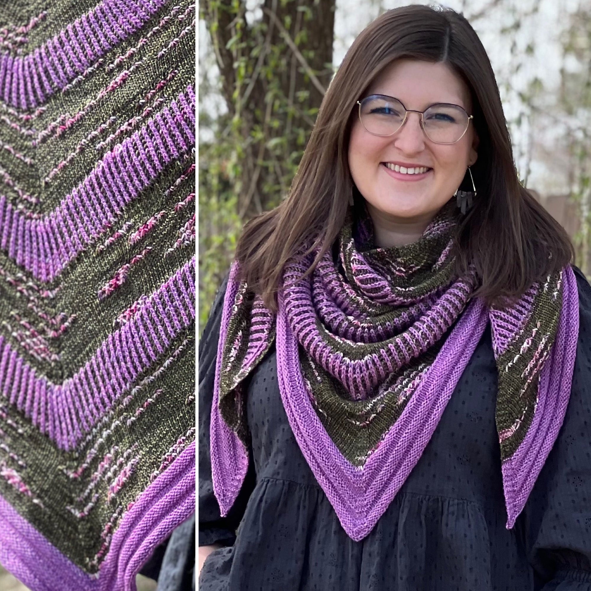 Trailing Flowers Shawl - Succulent Assigned Pooling
