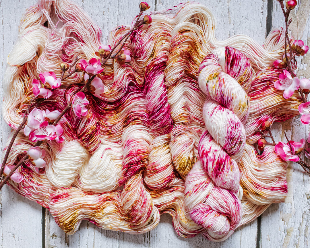 "Cherry Blossom" Hand-dyed Yarn
