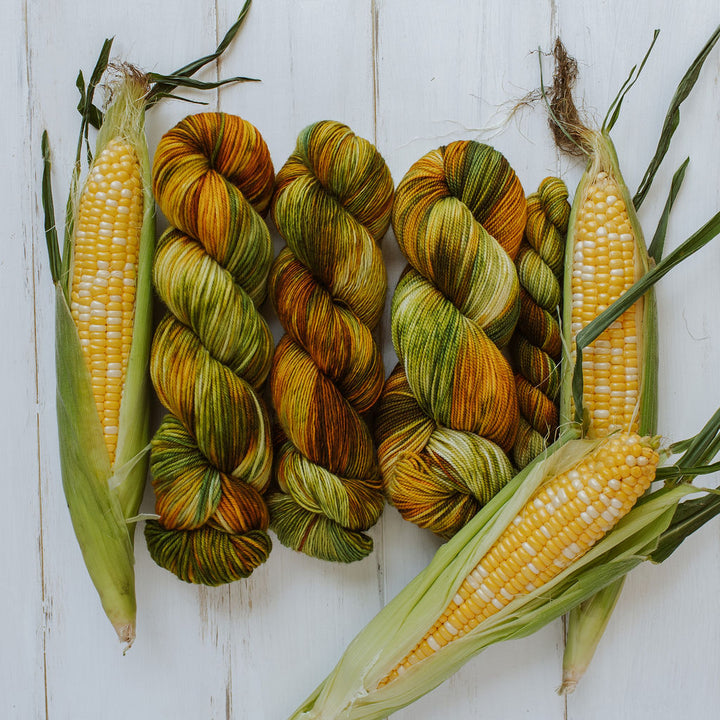 "Corn" Hand-Dyed Yarn – Garden Collection