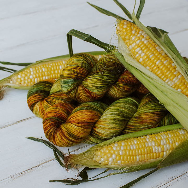 "Corn" Hand-Dyed Yarn – Garden Collection