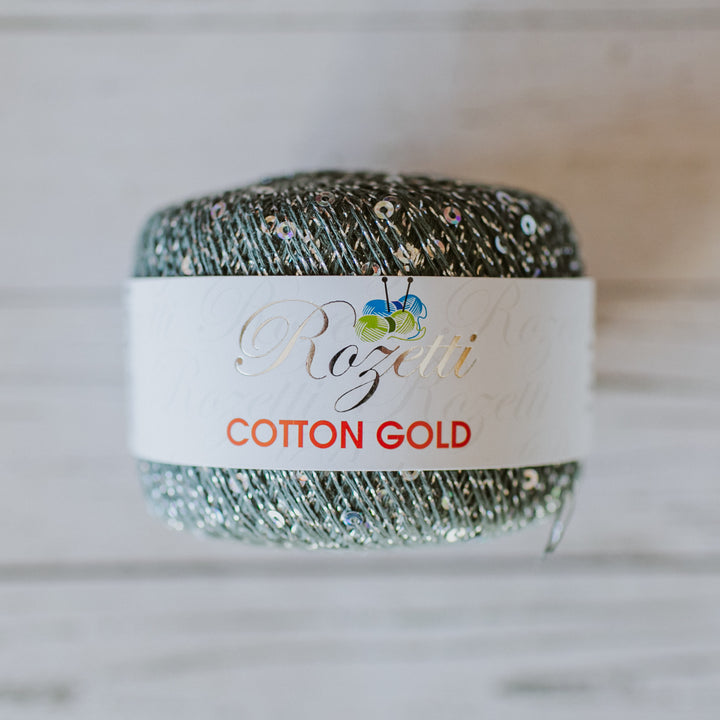 Sequin Rozetti Cotton Gold