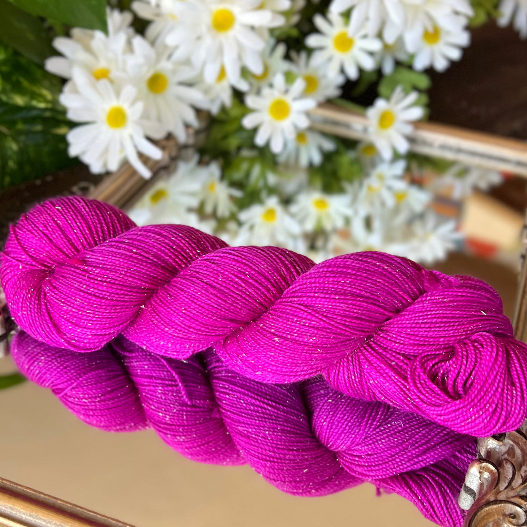 Deluxe Sparkle Fingering Hand-dyed Yarn