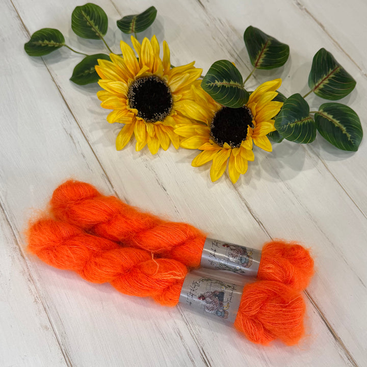 "Blaze" Mini Mohair Hand-dyed Yarn