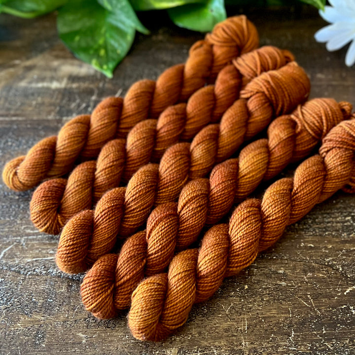 "Caramel" Mini Sock Hand-dyed Yarn