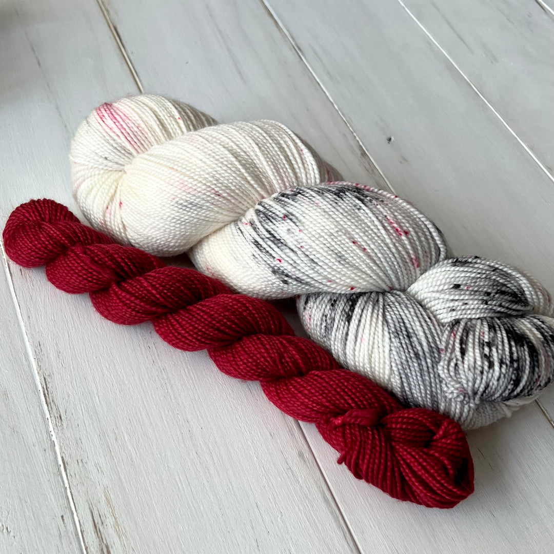 Black & White Deluxe Sock Hand-dyed Yarn