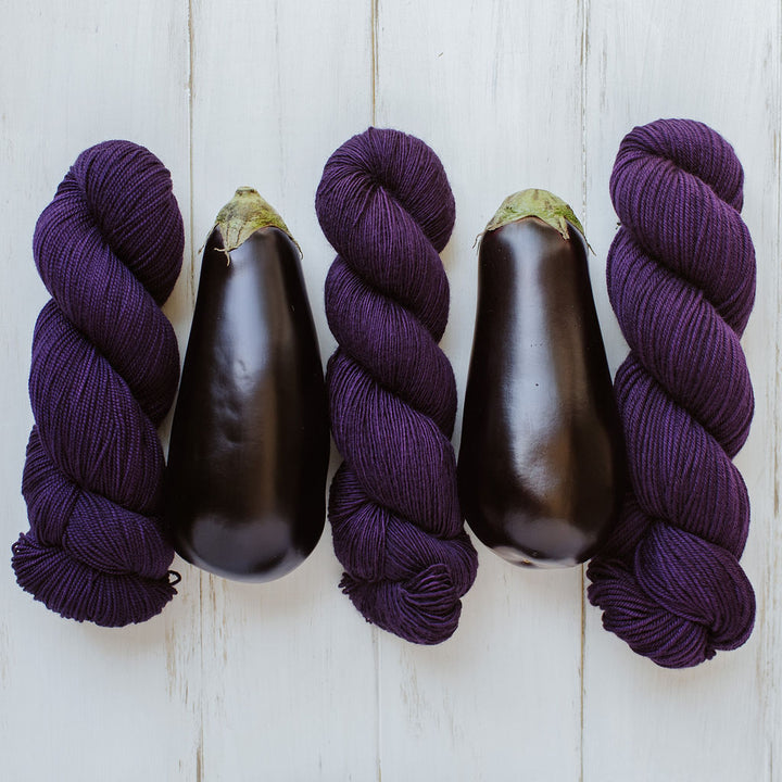 "Eggplant" Hand-Dyed Yarn – Garden Collection