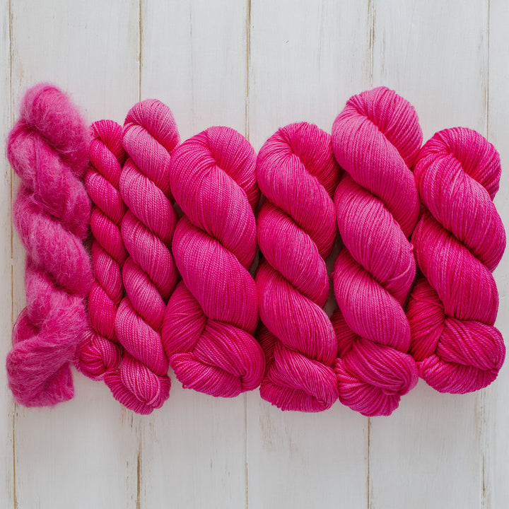 "Fuchsia" Hand-dyed Yarn