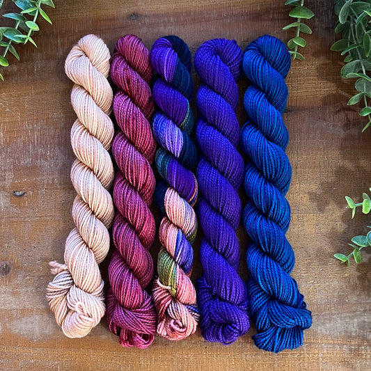 Stained Glass 5-Skein Mini Bundle Hand-dyed Yarn