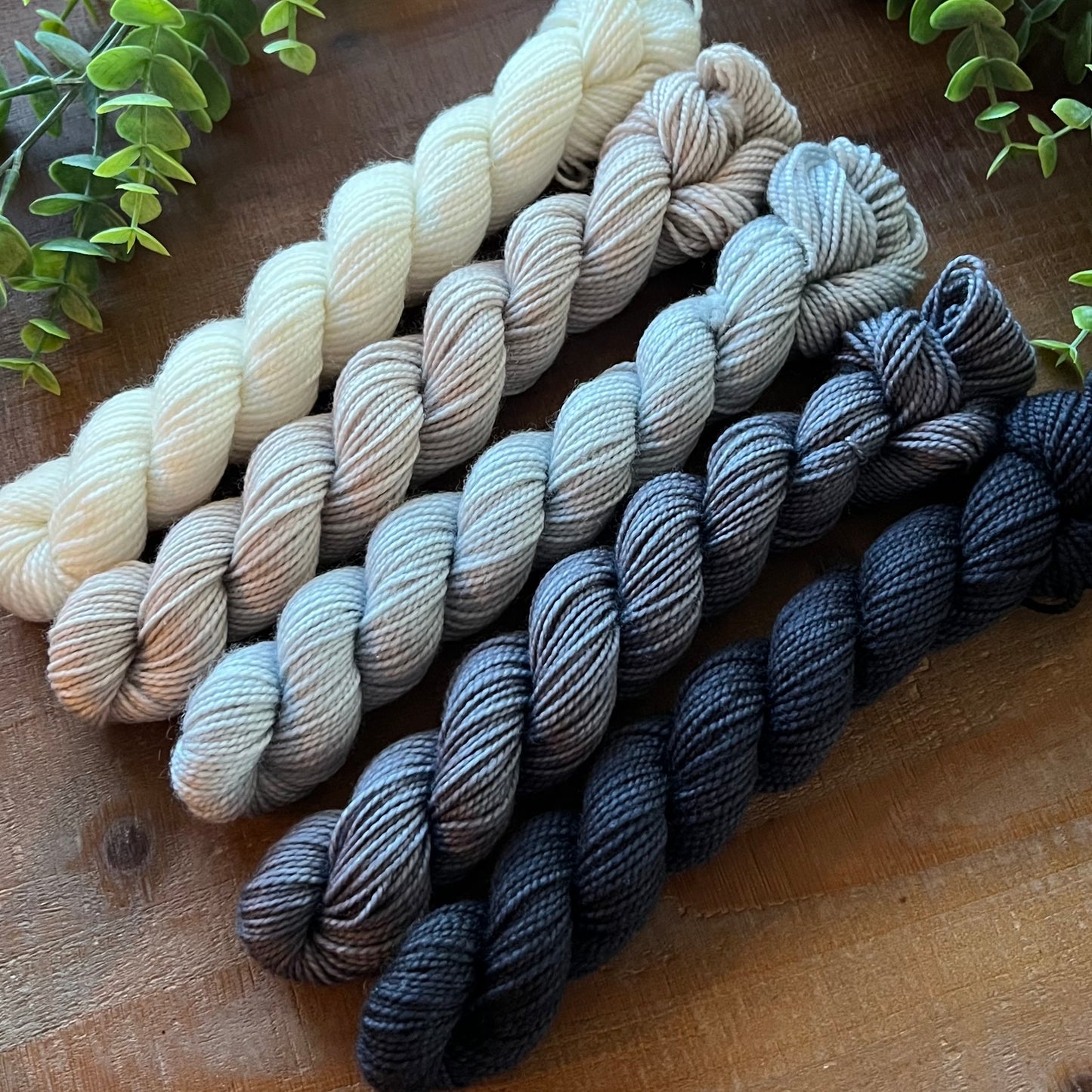 London Fog 5-Skein Mini Bundle Hand-dyed Yarn