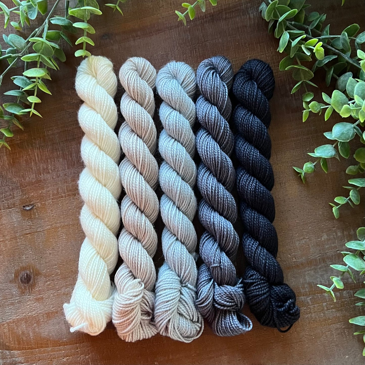 London Fog 5-Skein Mini Bundle Hand-dyed Yarn