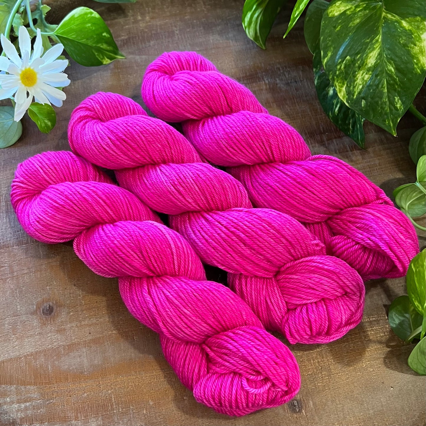 "Fuchsia" Hand-dyed Yarn