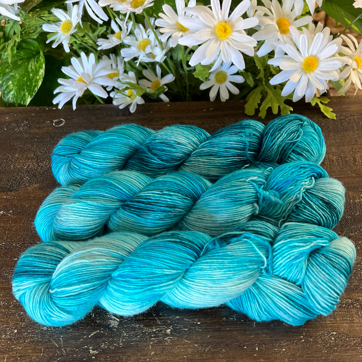"Turtle Turquoise" Hand-dyed Yarn