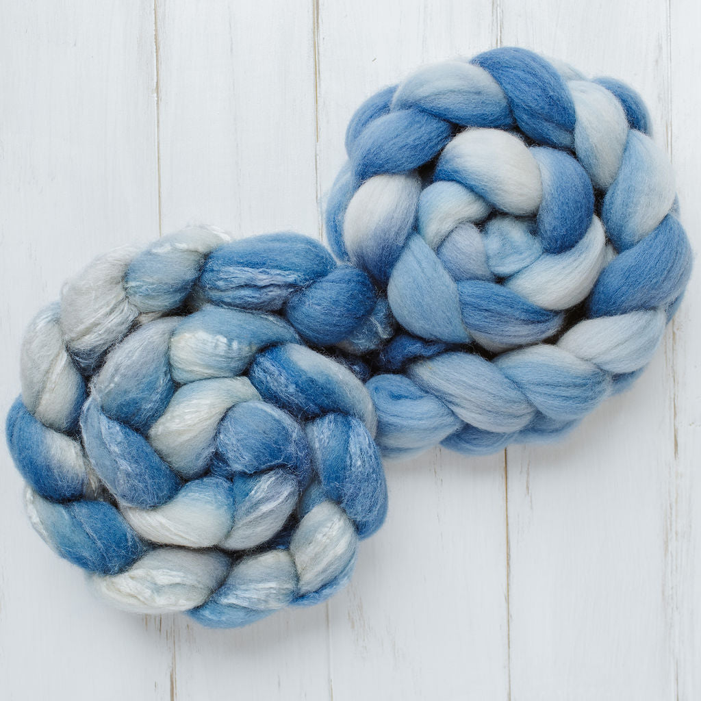 "Denim" Hand-Dyed Roving – Garden Collection