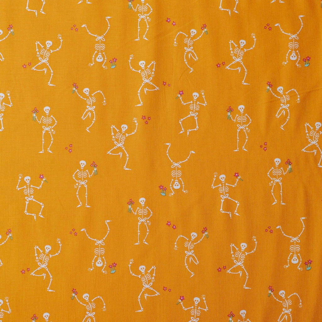 "Jig Orange" Ghostly Garden by KP Creates - YARDAGE