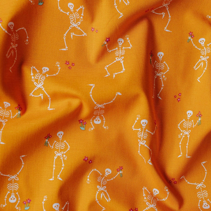 "Jig Orange" Ghostly Garden by KP Creates - YARDAGE
