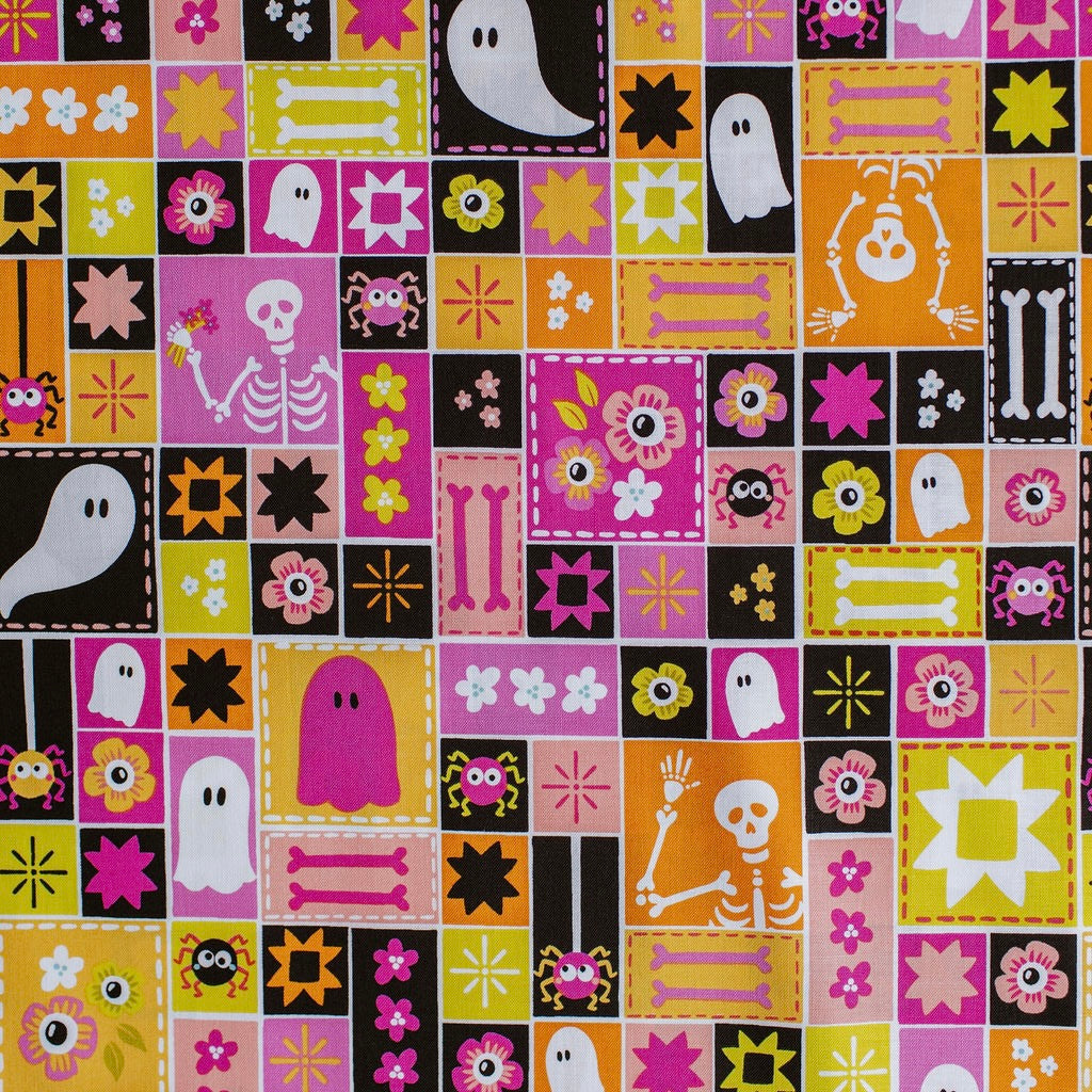 "Spooky Pink" Ghostly Garden by KP Creates -YARDAGE