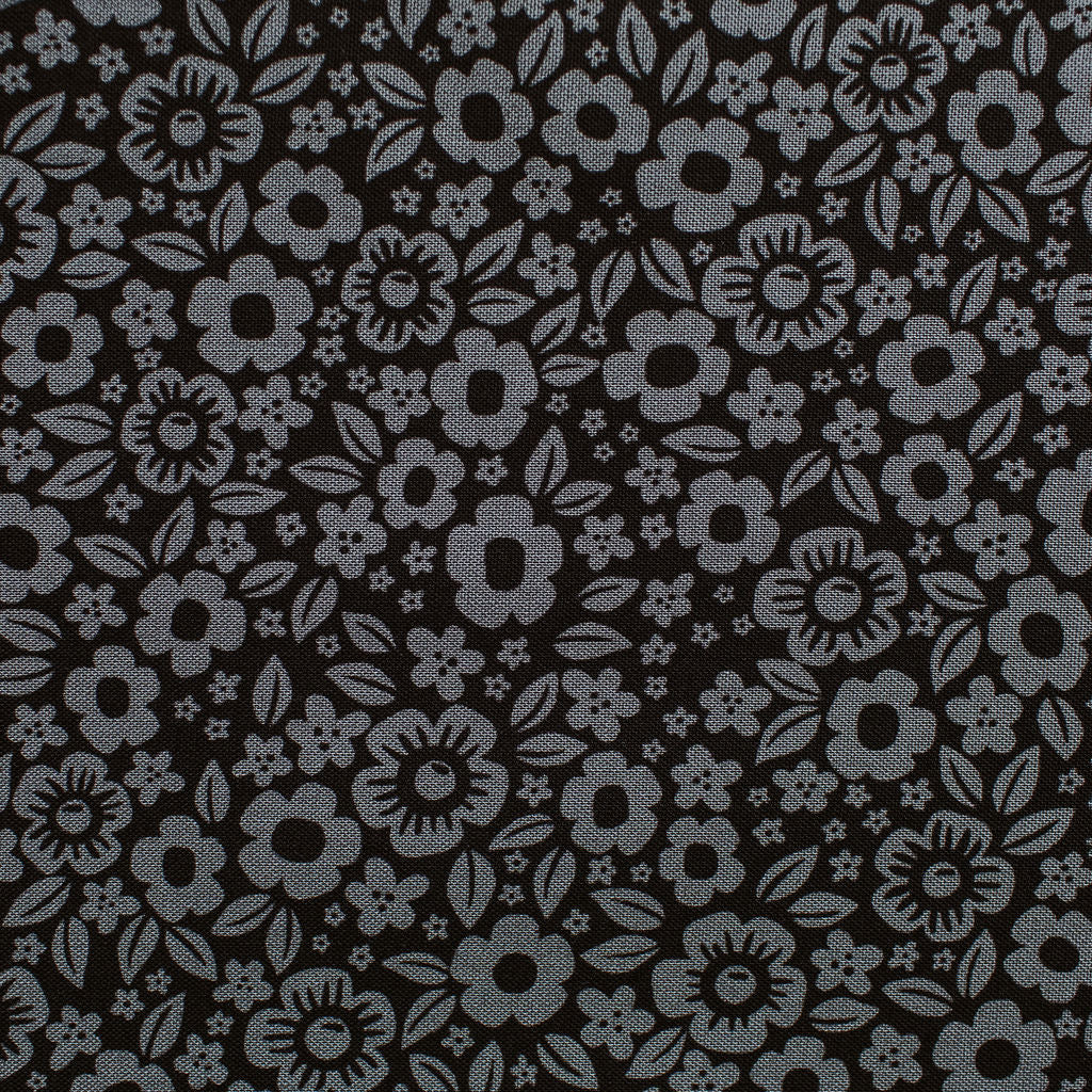"Floral Fright Black" Ghostly Garden by KP Creates - YARDAGE