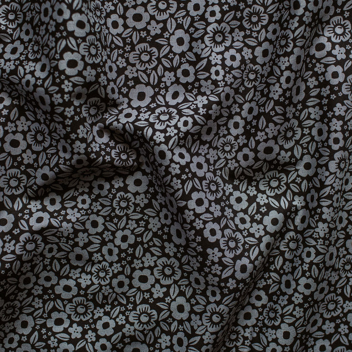 "Floral Fright Black" Ghostly Garden by KP Creates - YARDAGE