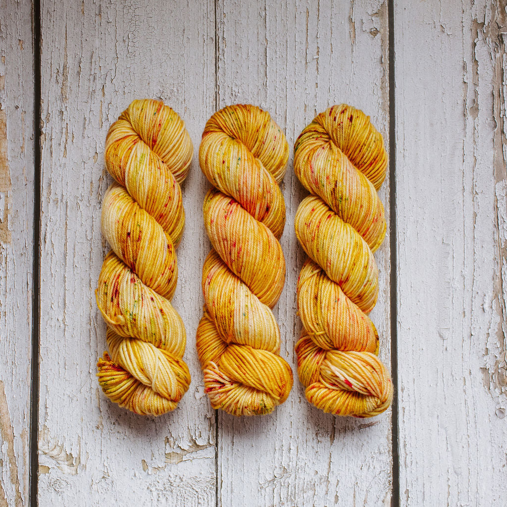 "Golden Rosebud" Hand-dyed Yarn