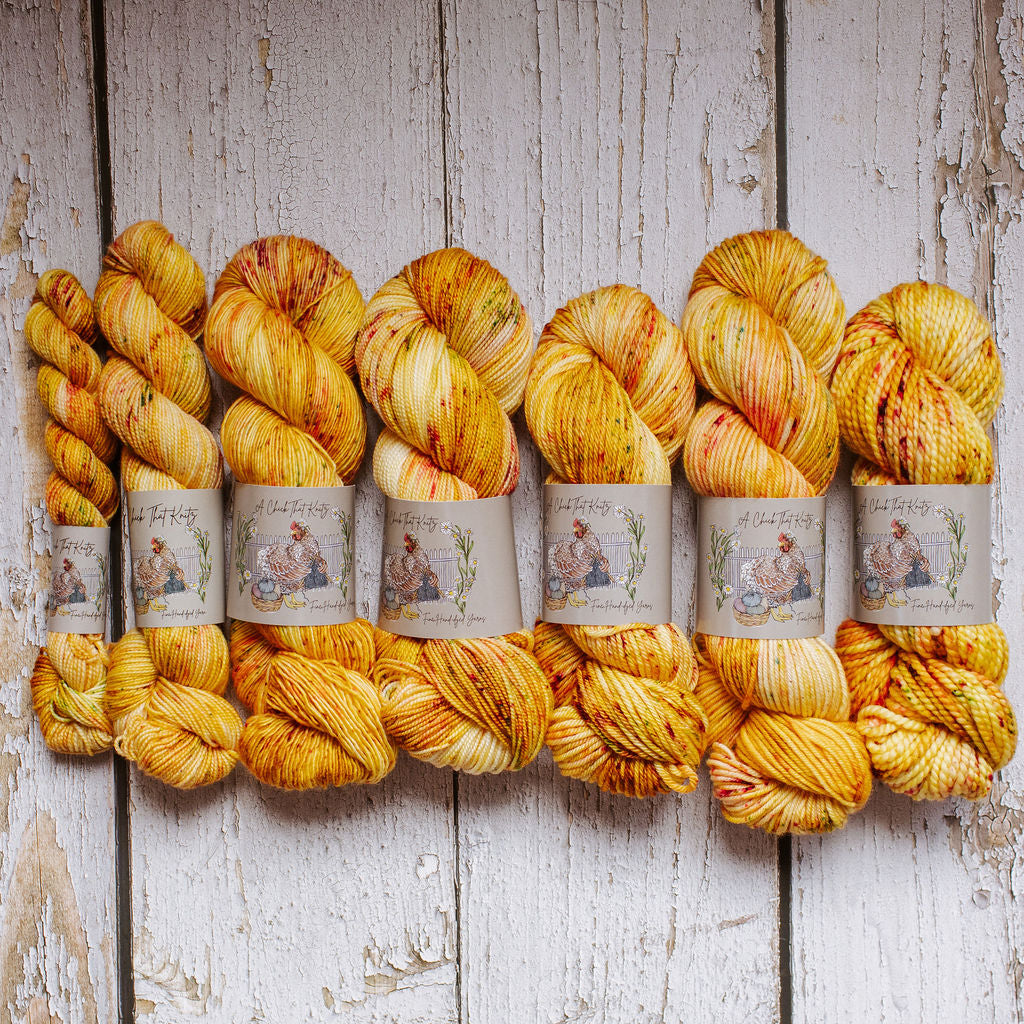 "Golden Rosebud" Hand-dyed Yarn