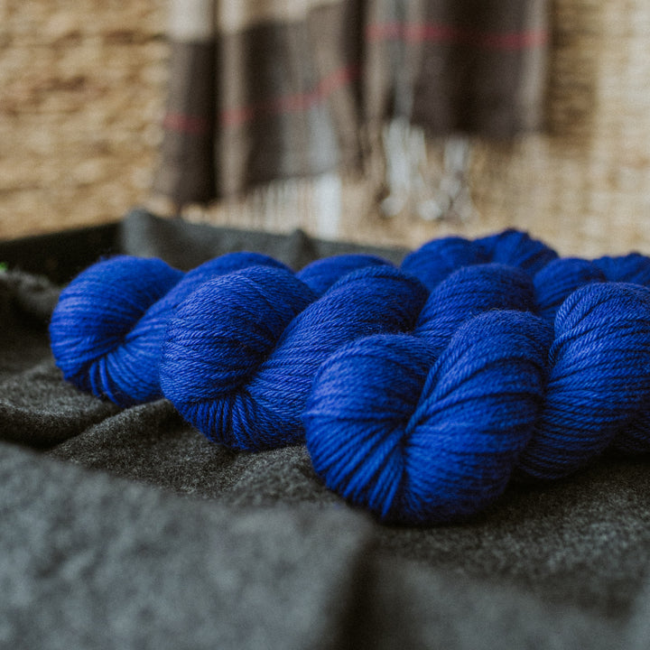 "Grey's Sapphire" Hand-dyed Yarn  "Outlander" Collection